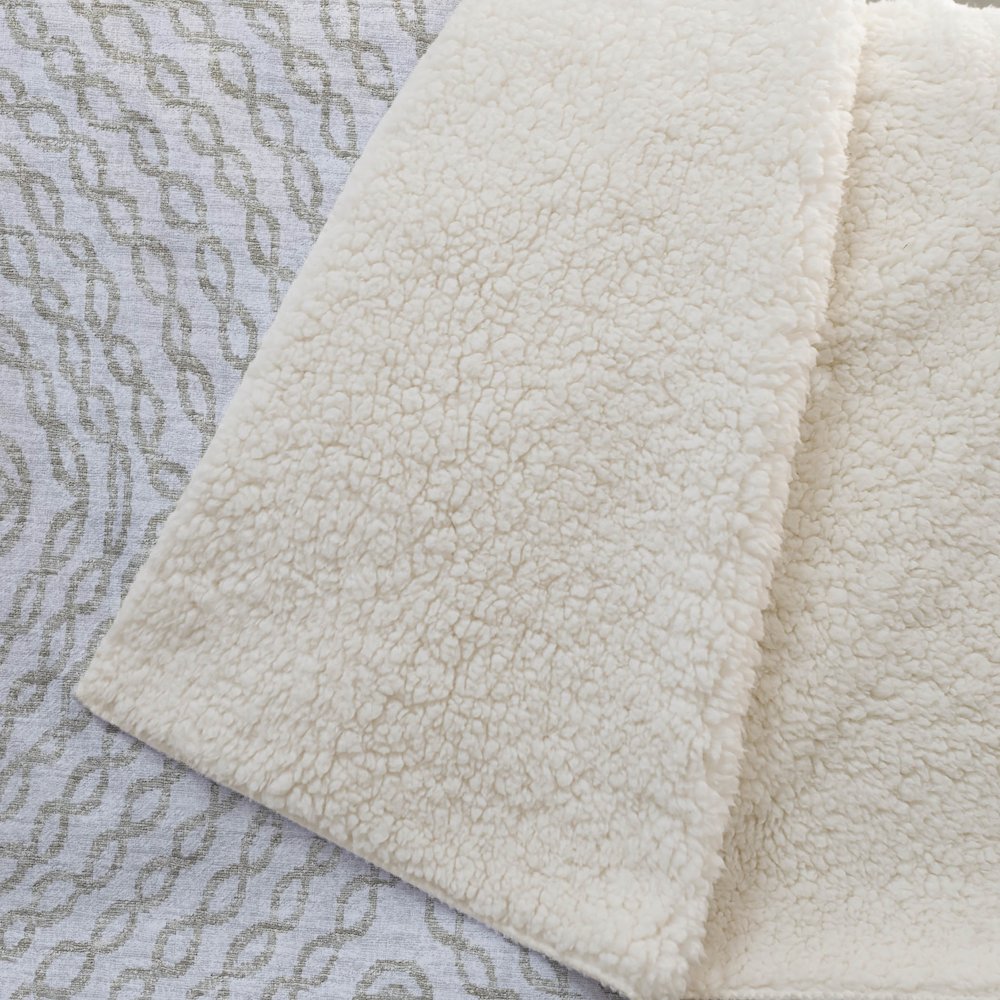 Premium Machine Washable ASB74 Linen 50" x 70" Sherpa Throw Blanket. Picture 2