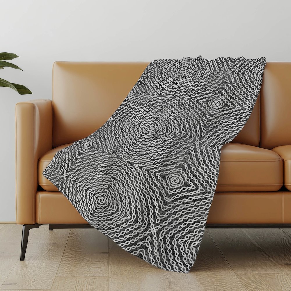 Premium Machine Washable ASB74 Shadow 50" x 70" Sherpa Throw Blanket. Picture 4