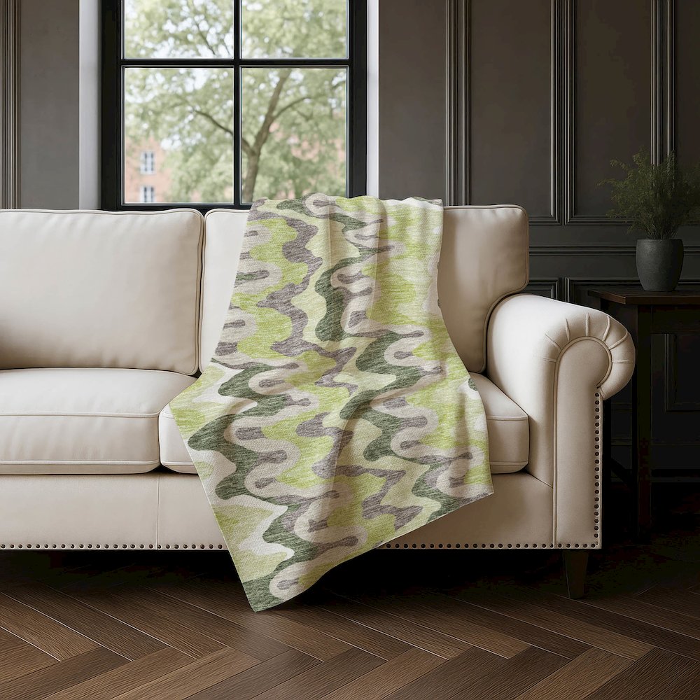 Premium Machine Washable ASB750 Aloe 50" x 70" Sherpa Throw Blanket. Picture 4
