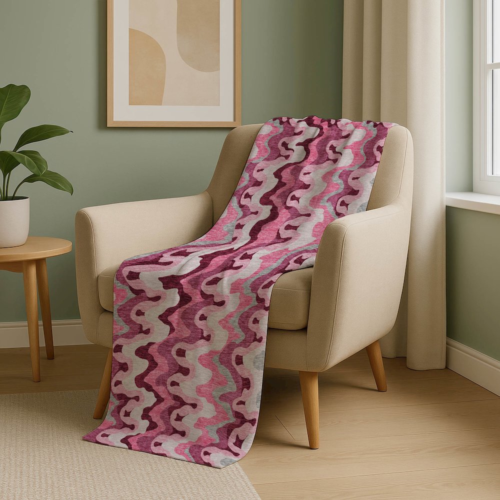 Premium Machine Washable ASB750 Blush 50" x 70" Sherpa Throw Blanket. Picture 5