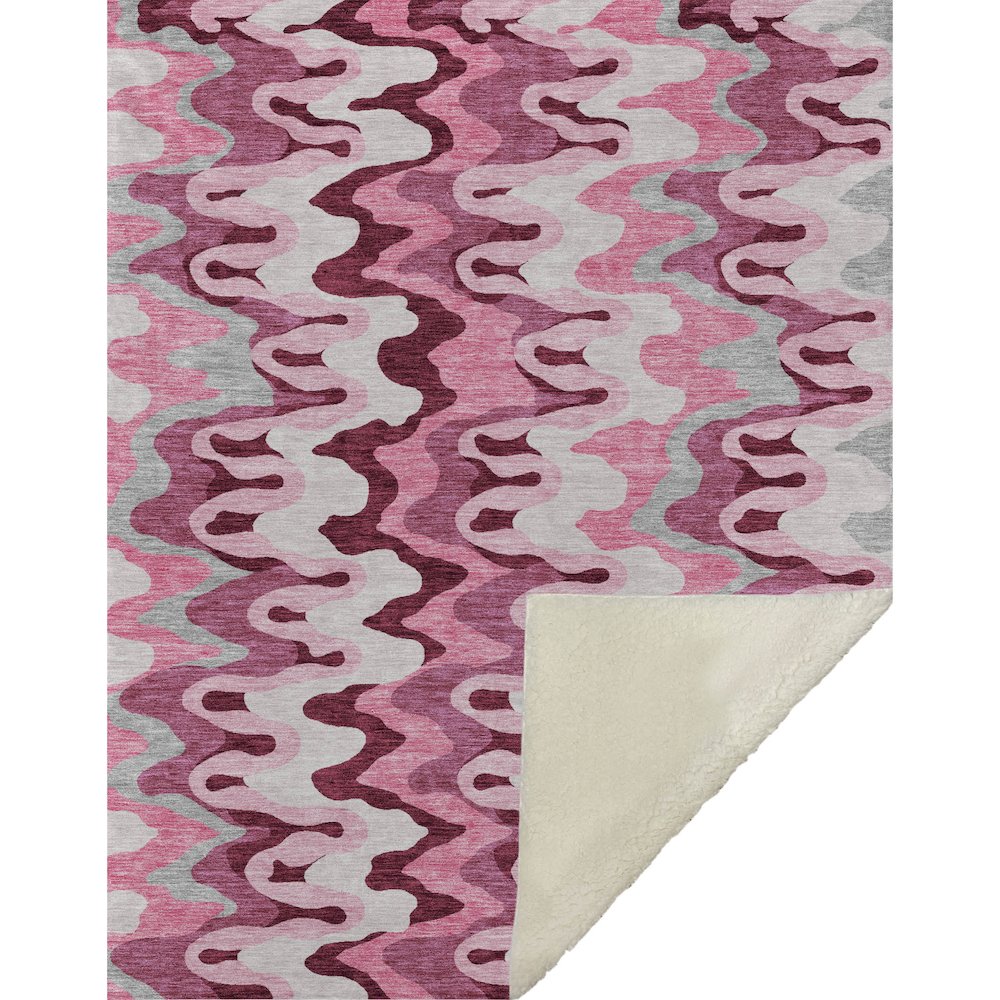 Premium Machine Washable ASB750 Blush 50" x 70" Sherpa Throw Blanket. Picture 1