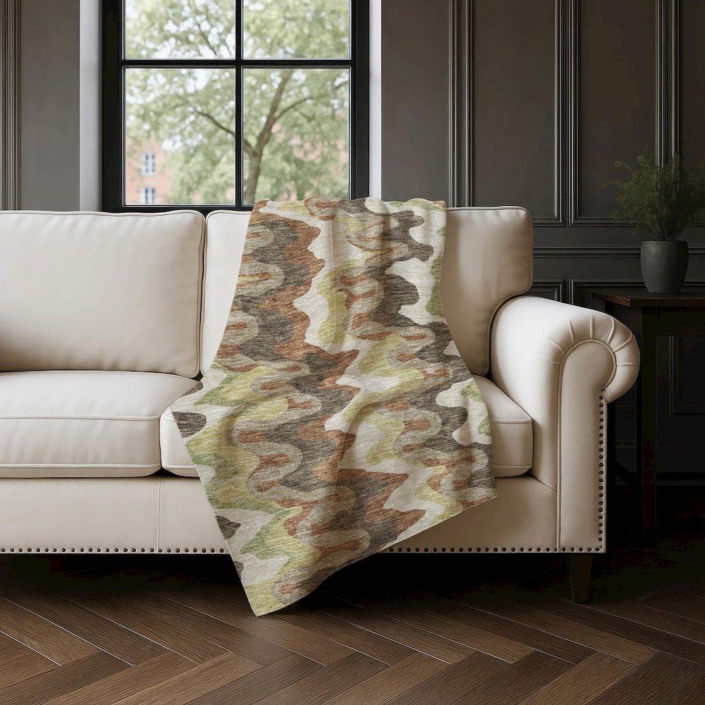 Premium Machine Washable ASB750 Chocolate 50" x 70" Sherpa Throw Blanket. Picture 4