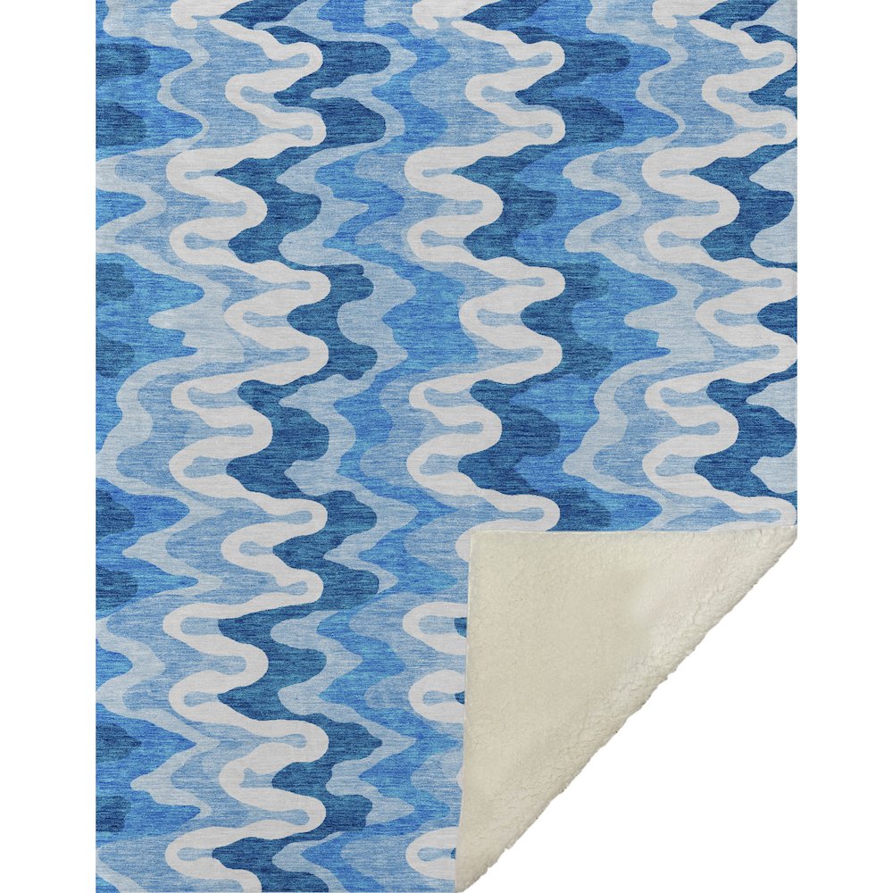 Premium Machine Washable ASB750 Sky 50" x 70" Sherpa Throw Blanket. Picture 1