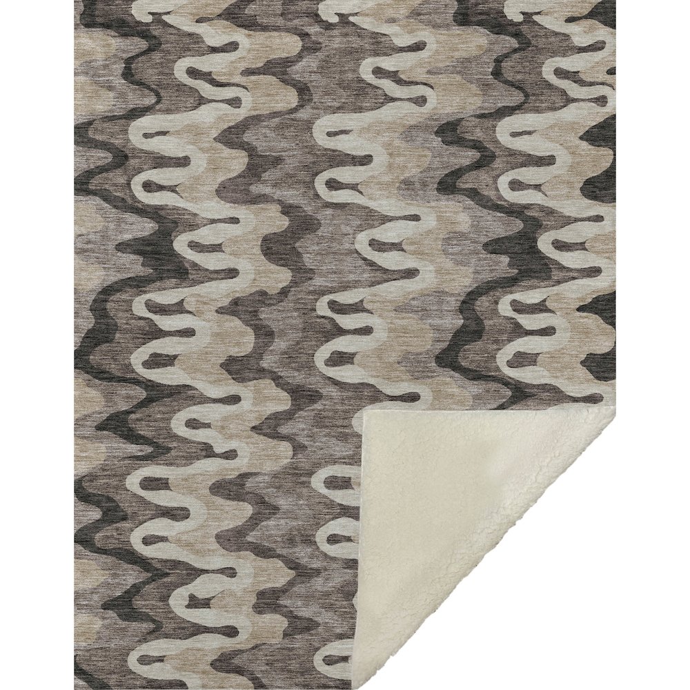 Premium Machine Washable ASB750 Taupe 50" x 70" Sherpa Throw Blanket. Picture 1
