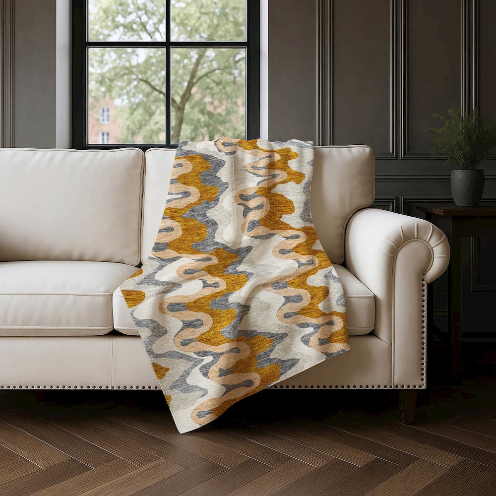Premium Machine Washable ASB750 Terracotta 50" x 70" Sherpa Throw Blanket. Picture 4