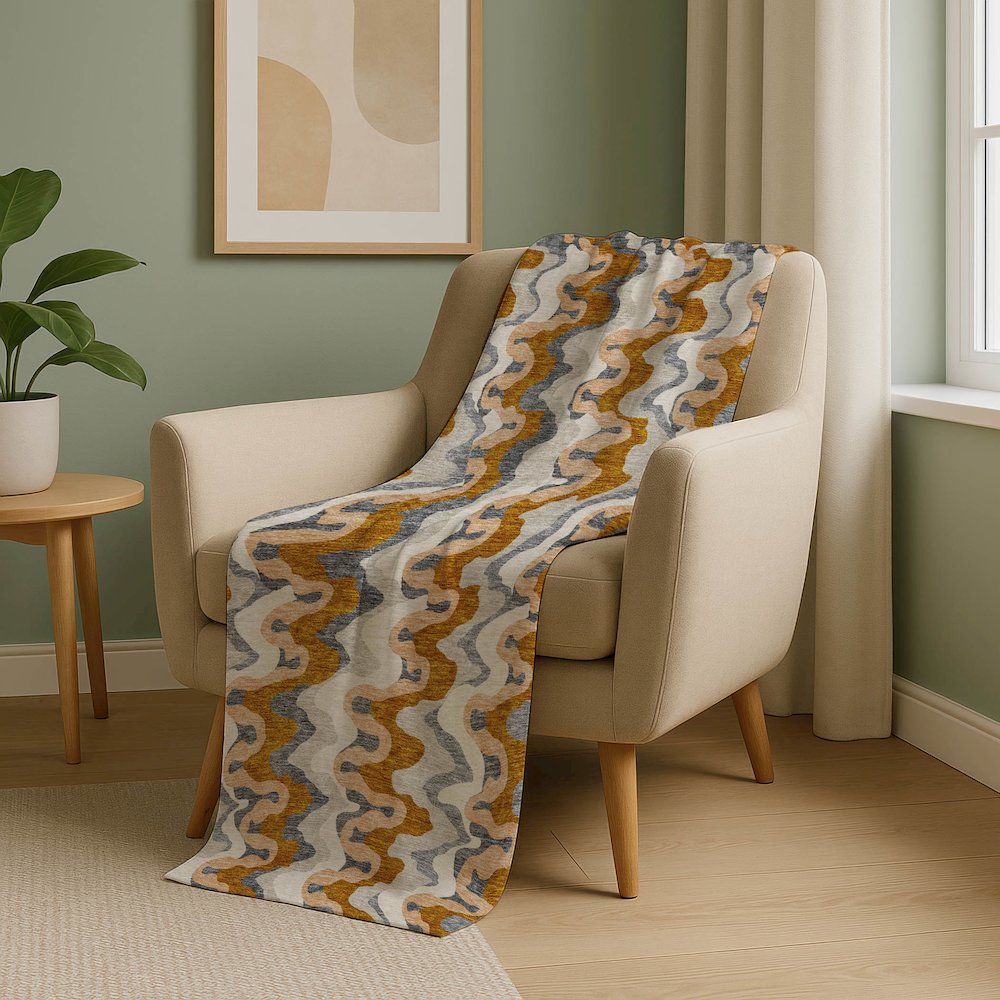 Premium Machine Washable ASB750 Terracotta 50" x 70" Sherpa Throw Blanket. Picture 5