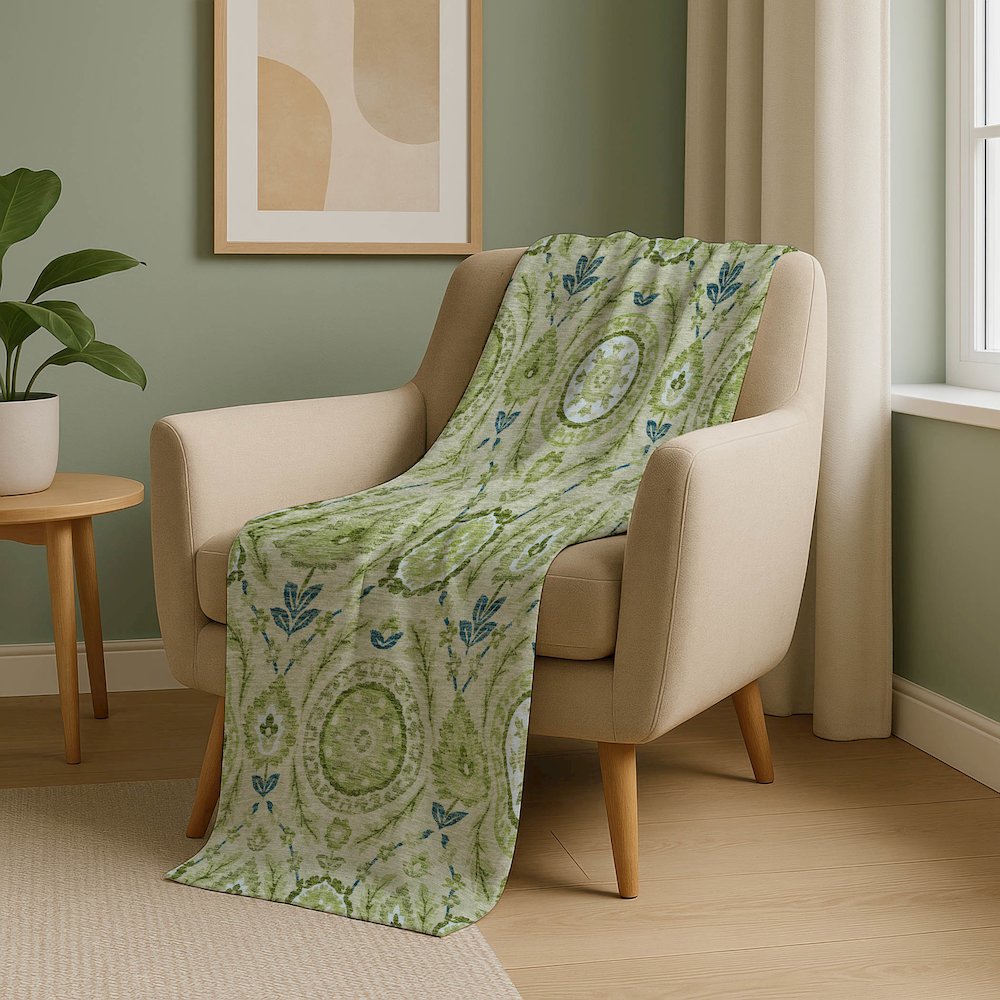 Premium Machine Washable ASB751 Aloe 50" x 70" Sherpa Throw Blanket. Picture 5