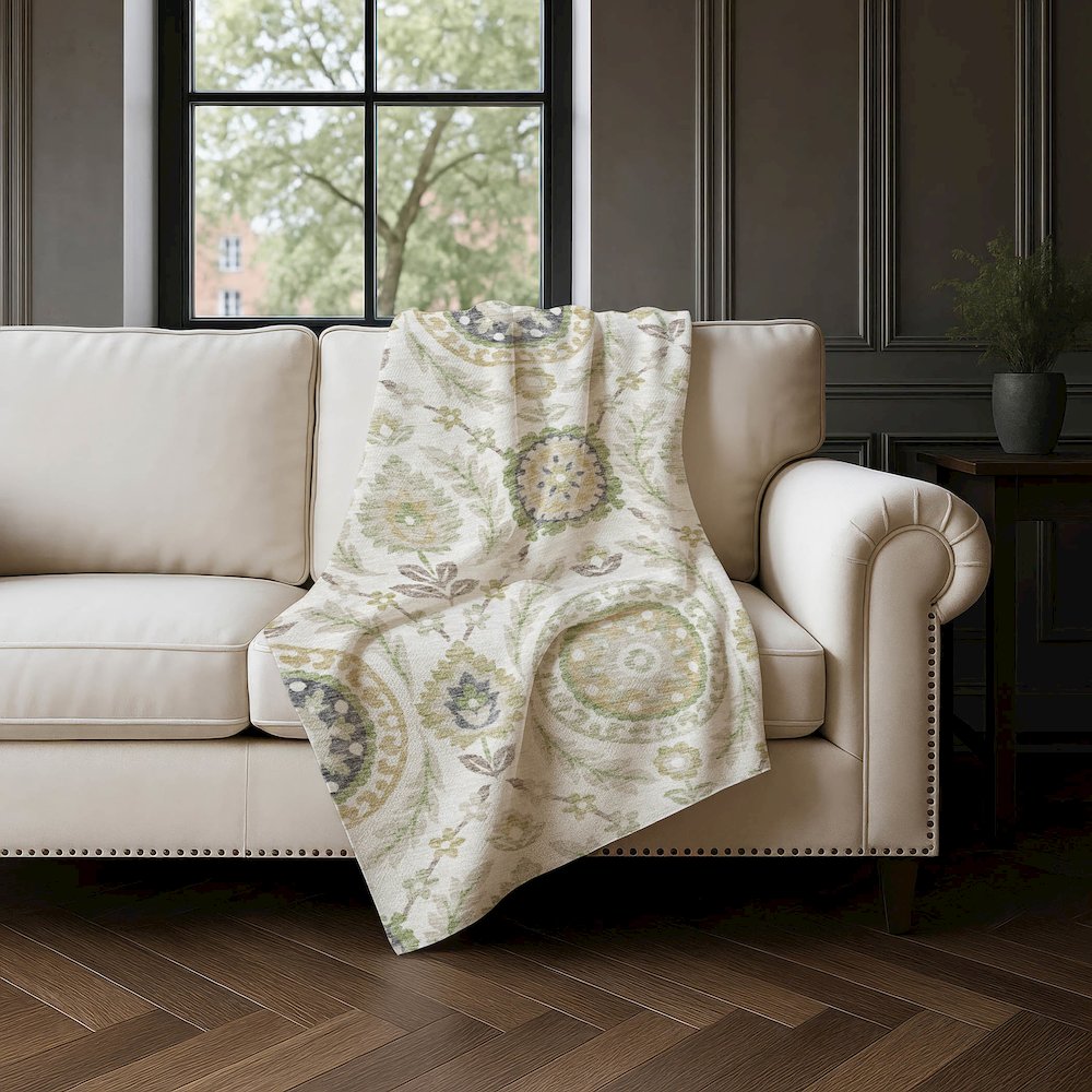 Premium Machine Washable ASB751 Ivory 50" x 70" Sherpa Throw Blanket. Picture 4