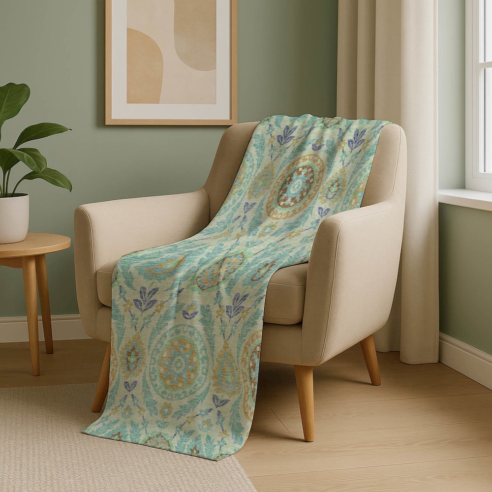 Premium Machine Washable ASB751 Mint 50" x 70" Sherpa Throw Blanket. Picture 5