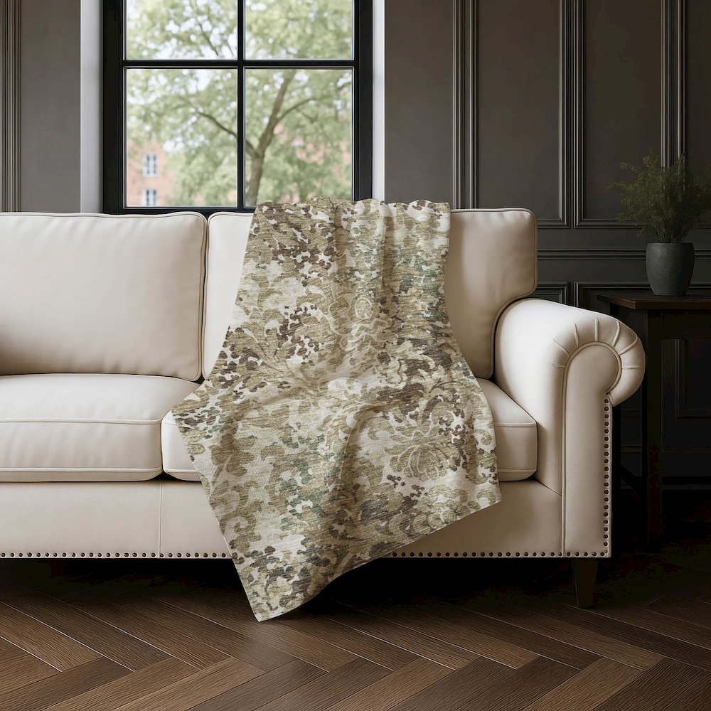 Premium Machine Washable ASB752 Beige 50" x 70" Sherpa Throw Blanket. Picture 4