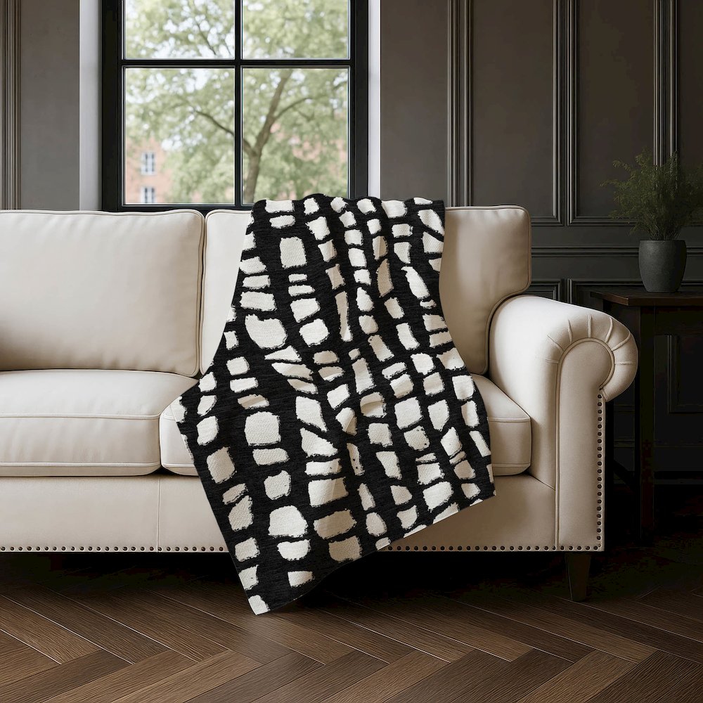 Premium Machine Washable ASB754 Black 50" x 70" Sherpa Throw Blanket. Picture 4