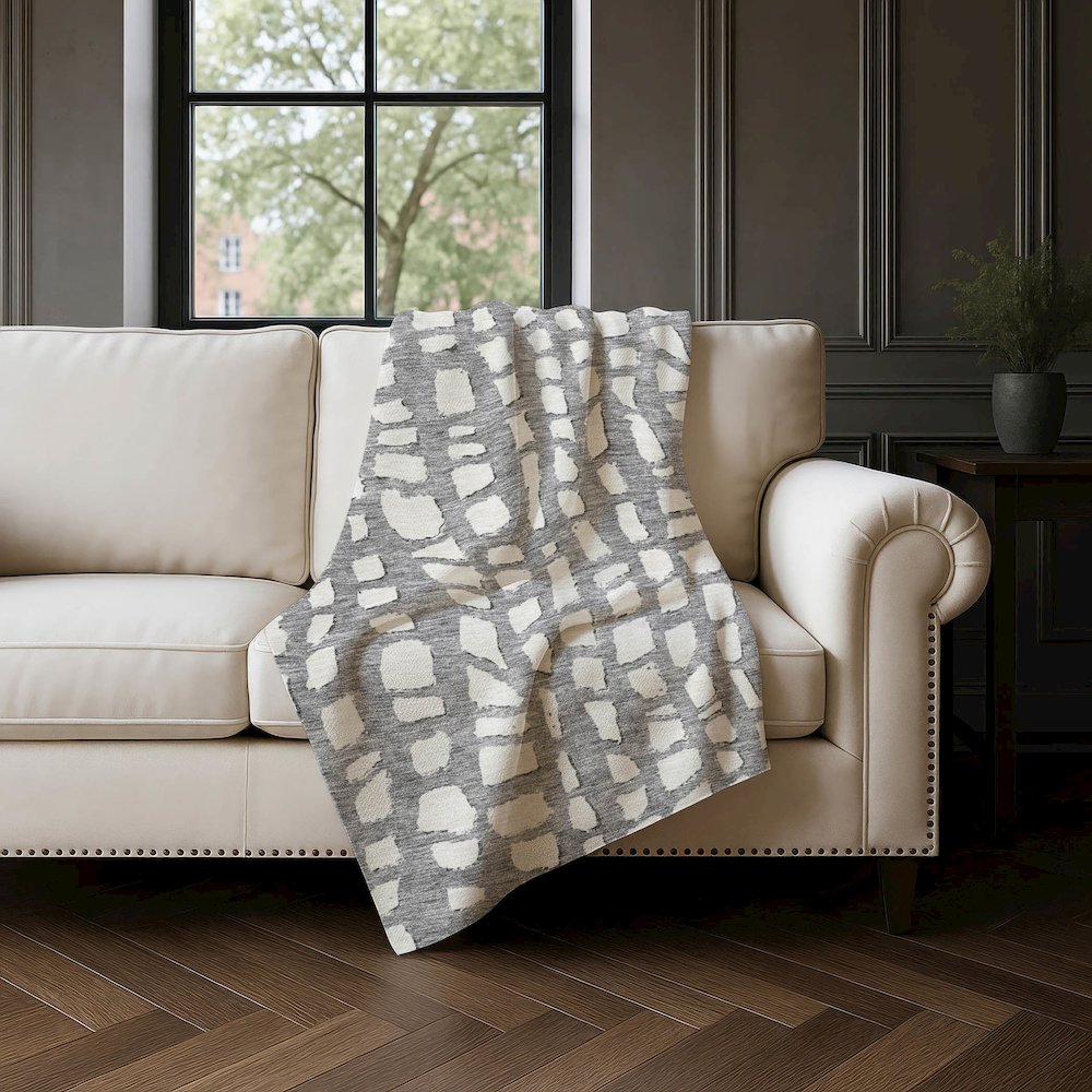 Premium Machine Washable ASB754 Gray 50" x 70" Sherpa Throw Blanket. Picture 4