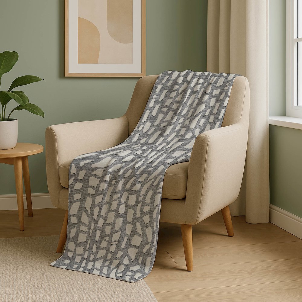 Premium Machine Washable ASB754 Gray 50" x 70" Sherpa Throw Blanket. Picture 5