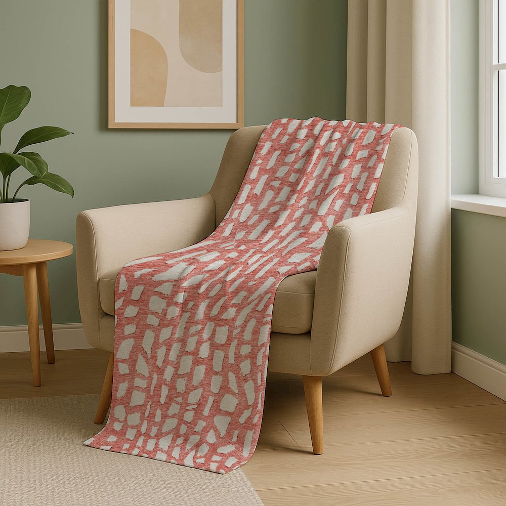 Premium Machine Washable ASB754 Salmon 50" x 70" Sherpa Throw Blanket. Picture 5
