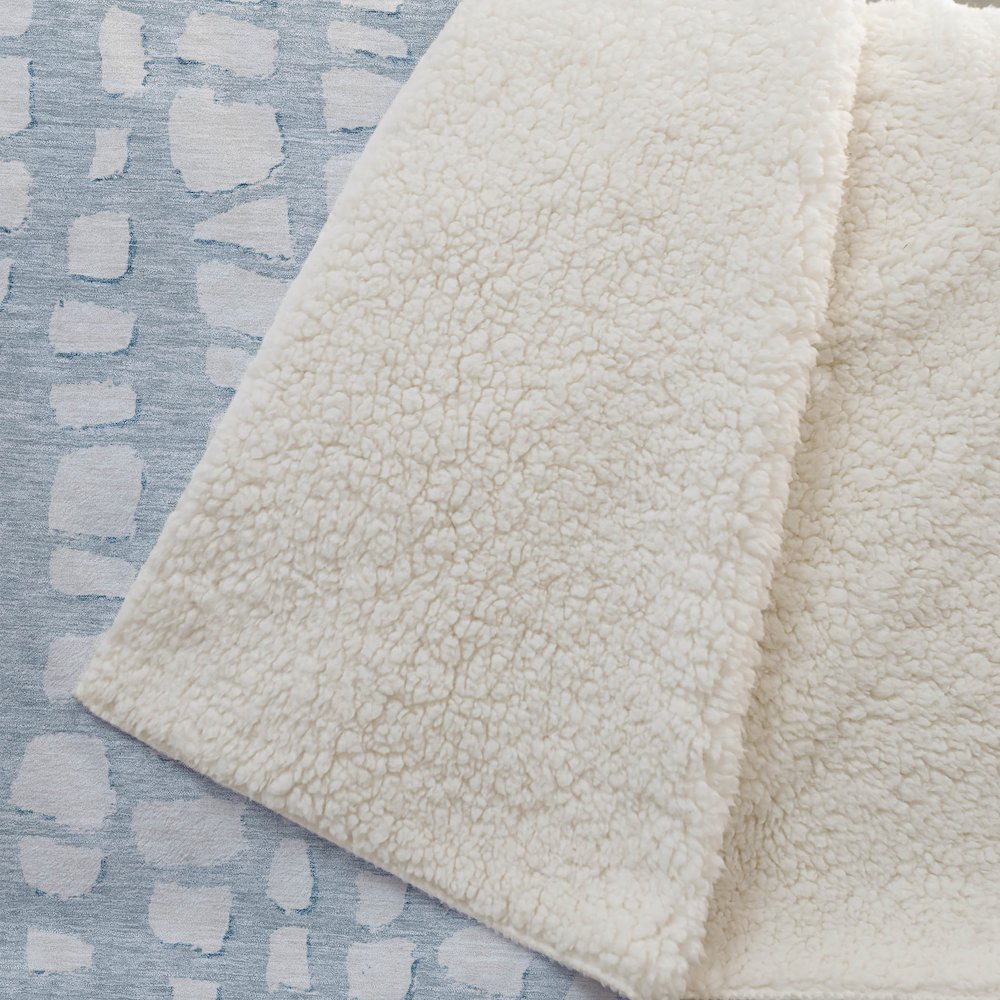 Premium Machine Washable ASB754 Sky 50" x 70" Sherpa Throw Blanket. Picture 2