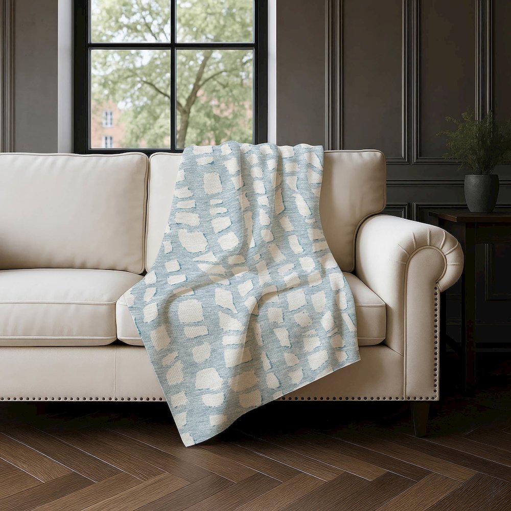 Premium Machine Washable ASB754 Sky 50" x 70" Sherpa Throw Blanket. Picture 4