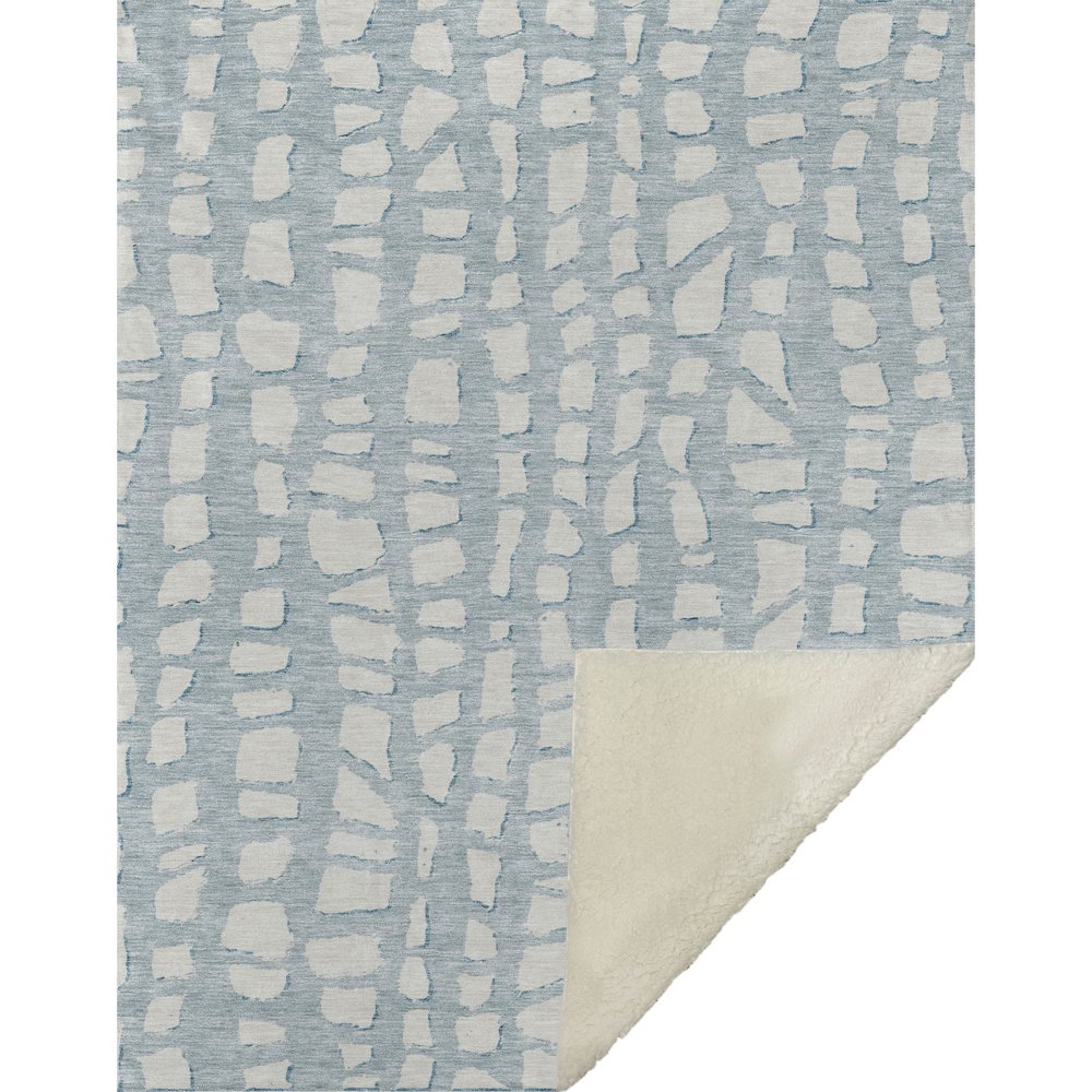 Premium Machine Washable ASB754 Sky 50" x 70" Sherpa Throw Blanket. Picture 1