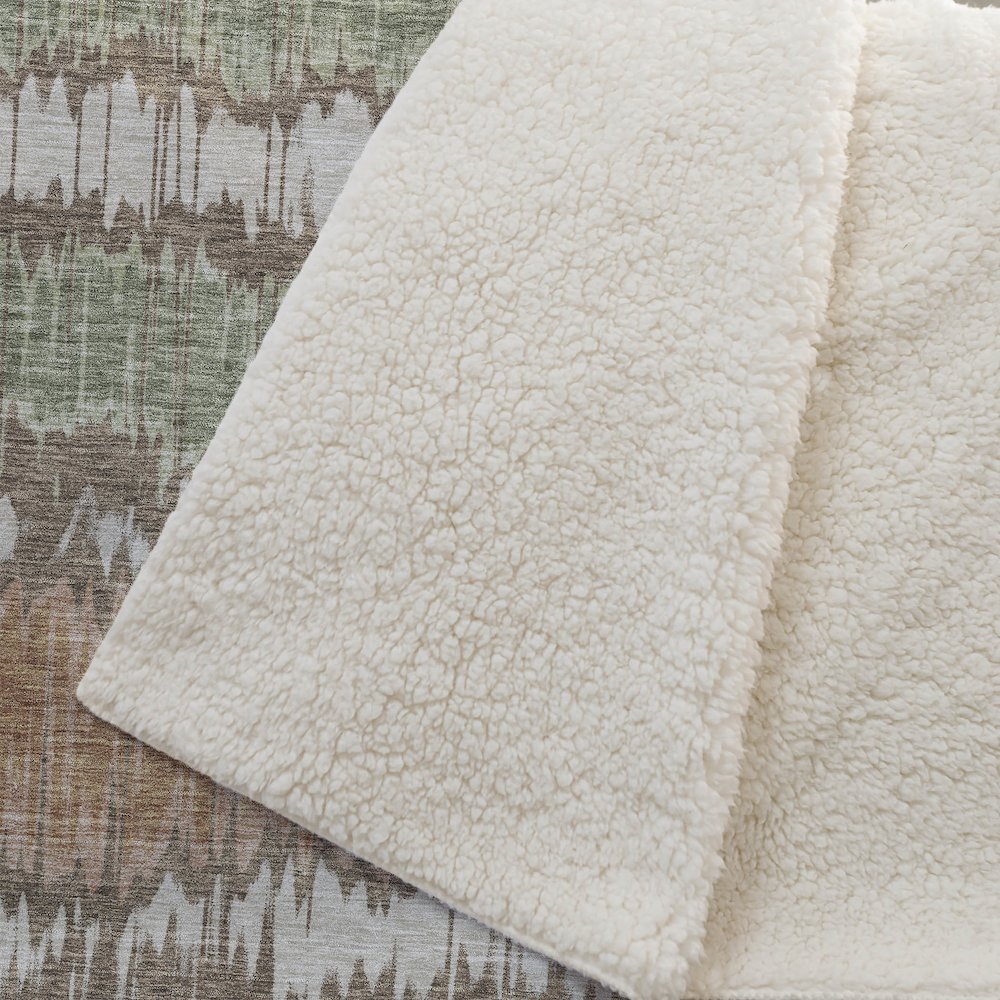 Premium Machine Washable ASB755 Chocolate 50" x 70" Sherpa Throw Blanket. Picture 2