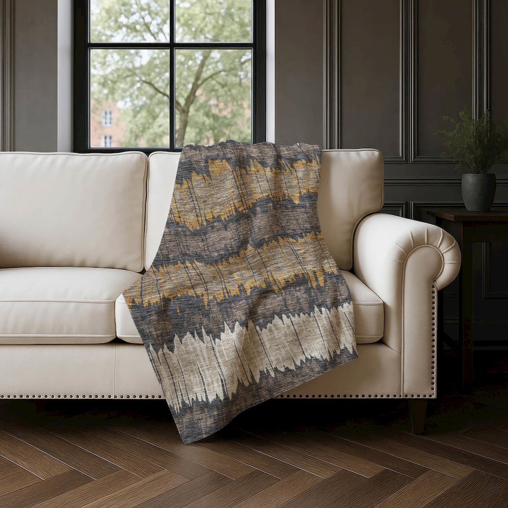 Premium Machine Washable ASB755 Fudge 50" x 70" Sherpa Throw Blanket. Picture 4