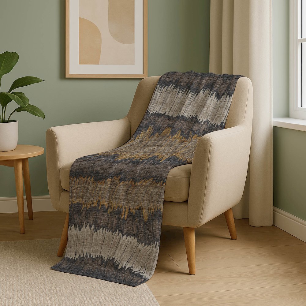 Premium Machine Washable ASB755 Fudge 50" x 70" Sherpa Throw Blanket. Picture 5
