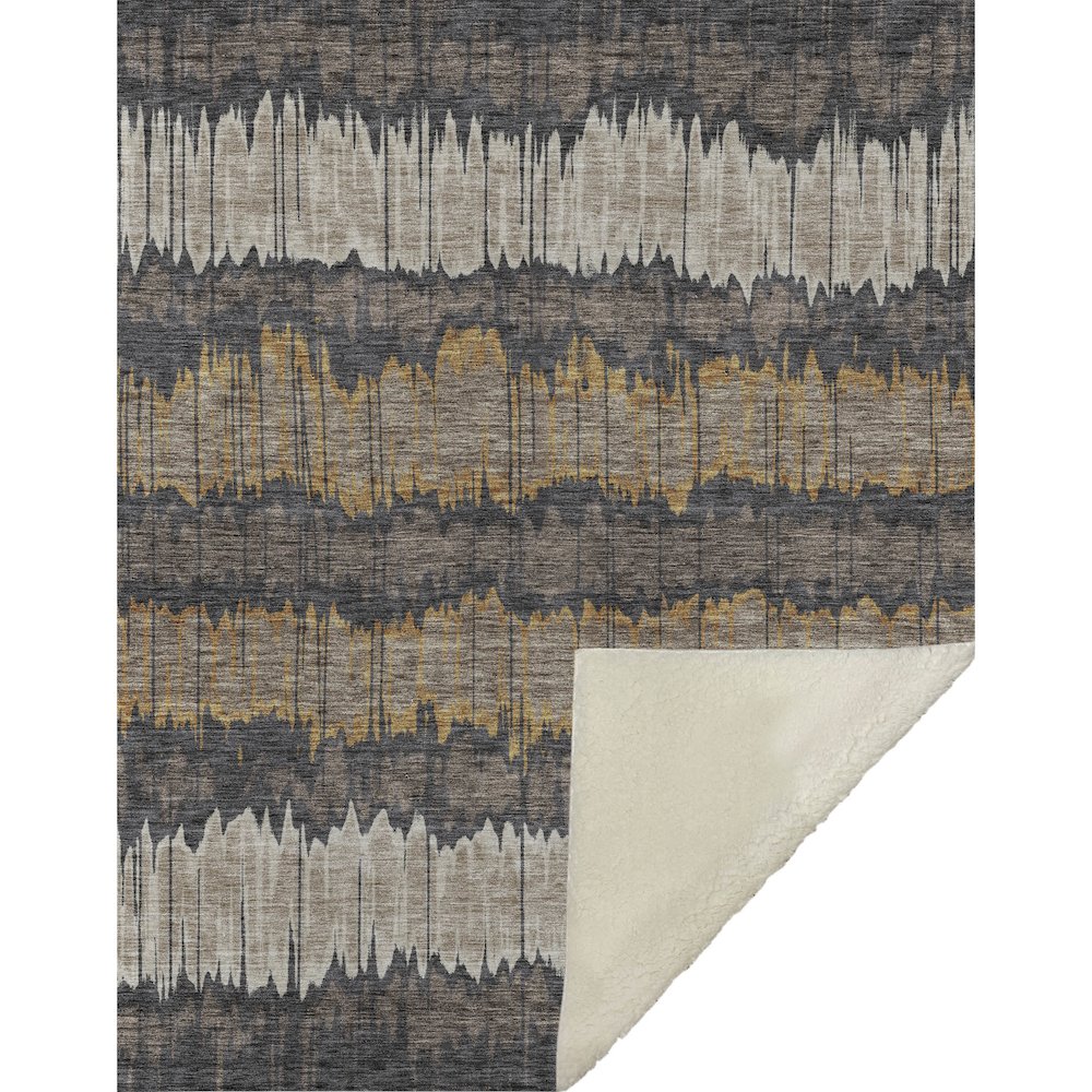 Premium Machine Washable ASB755 Fudge 50" x 70" Sherpa Throw Blanket. Picture 1