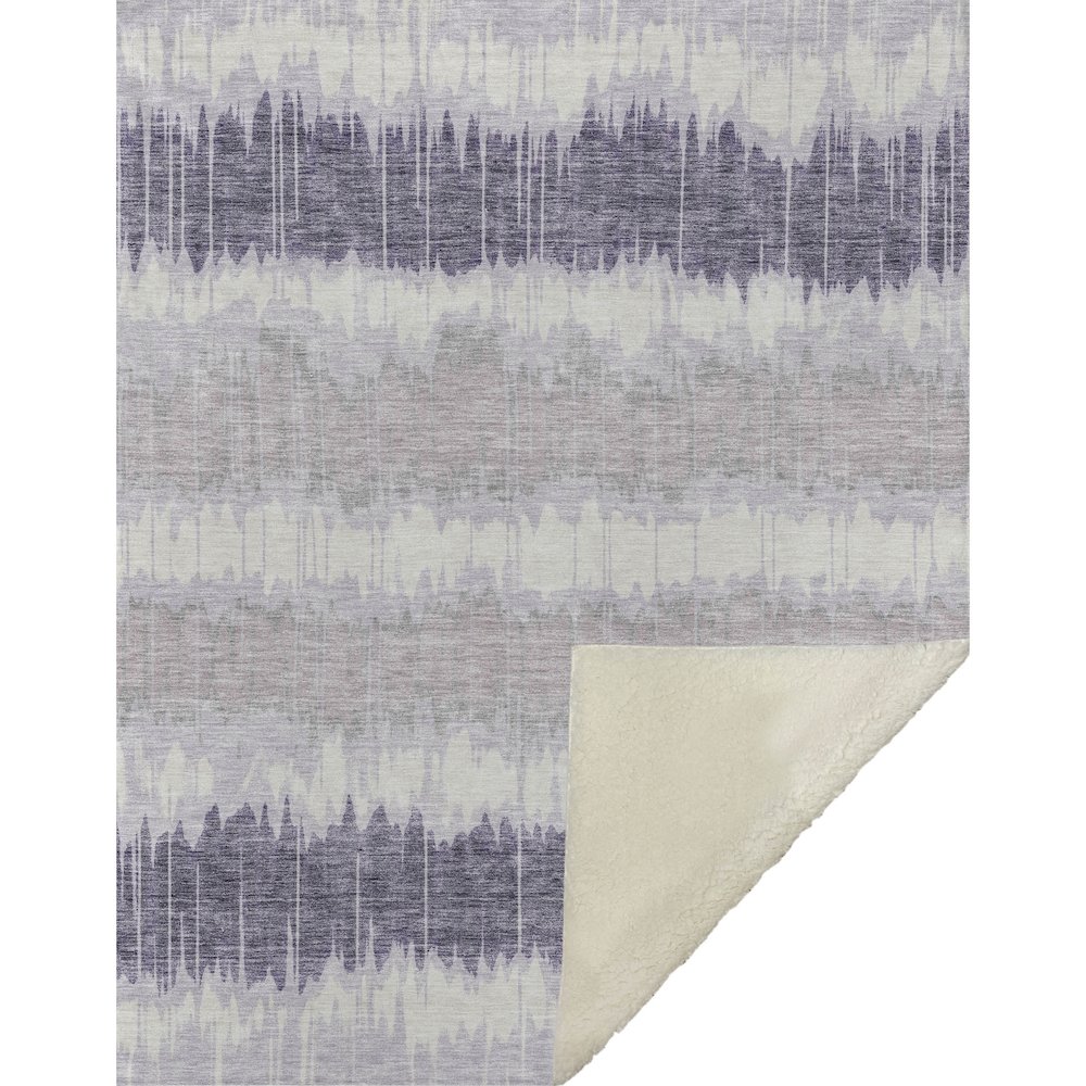 Premium Machine Washable ASB755 Lavender 50" x 70" Sherpa Throw Blanket. Picture 1