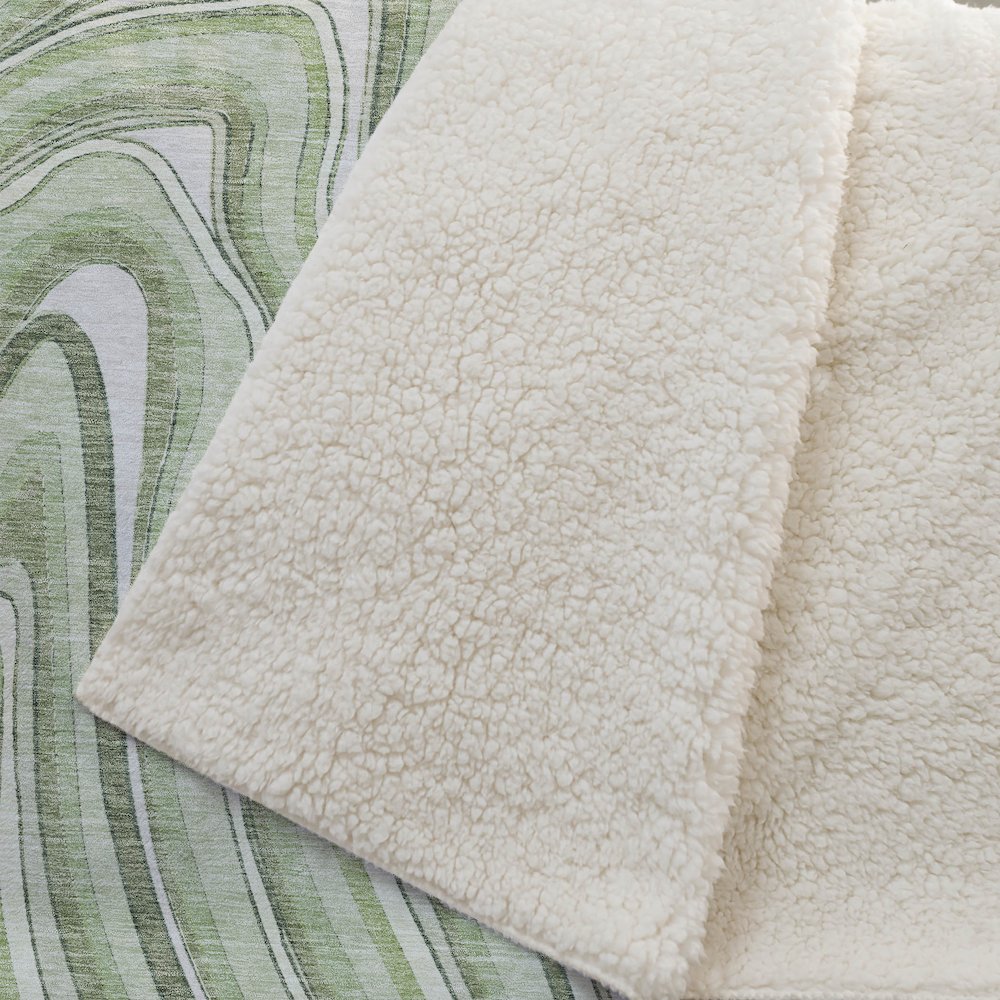 Premium Machine Washable ASB756 Aloe 50" x 70" Sherpa Throw Blanket. Picture 2