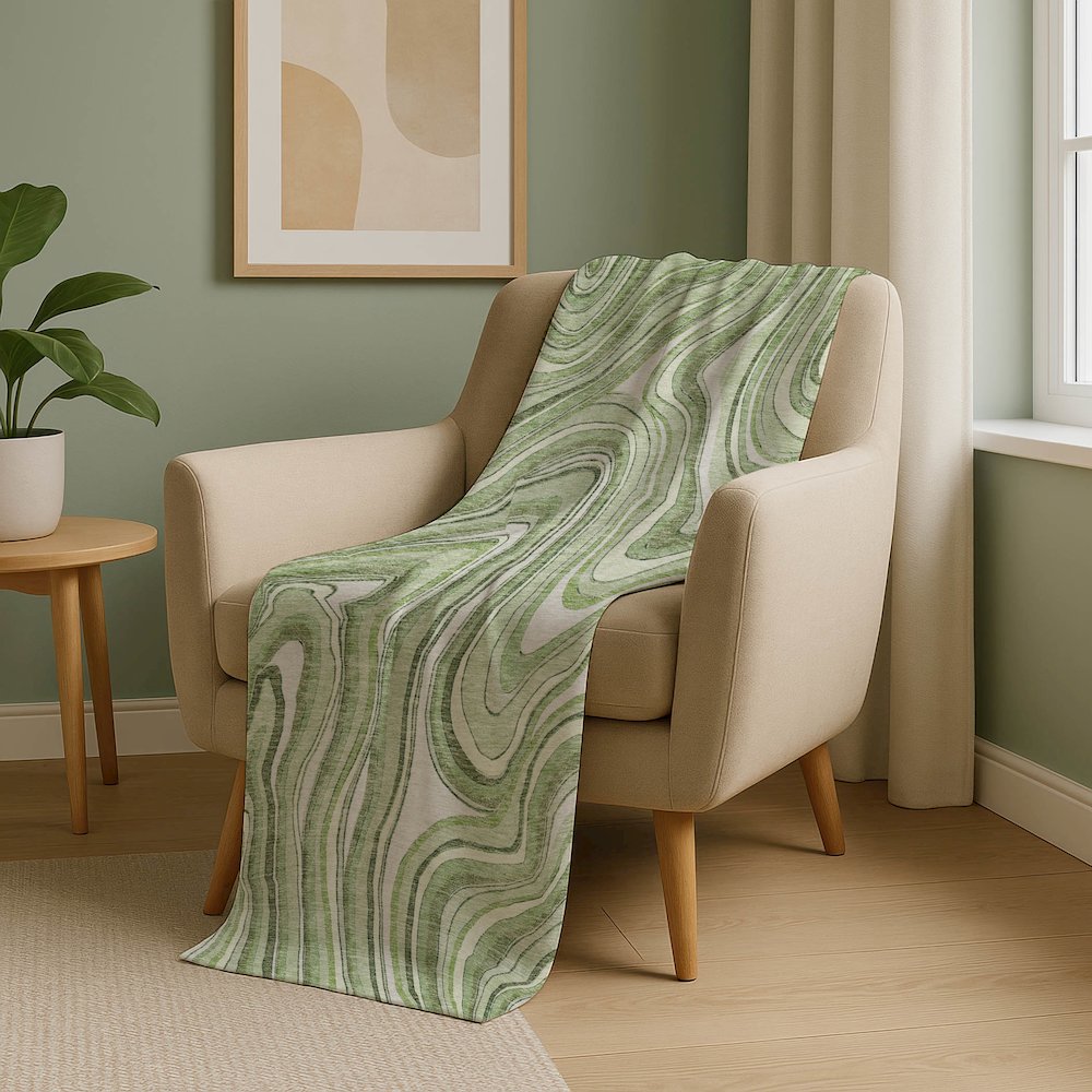 Premium Machine Washable ASB756 Aloe 50" x 70" Sherpa Throw Blanket. Picture 5