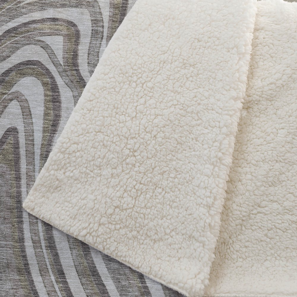 Premium Machine Washable ASB756 Brown 50" x 70" Sherpa Throw Blanket. Picture 2