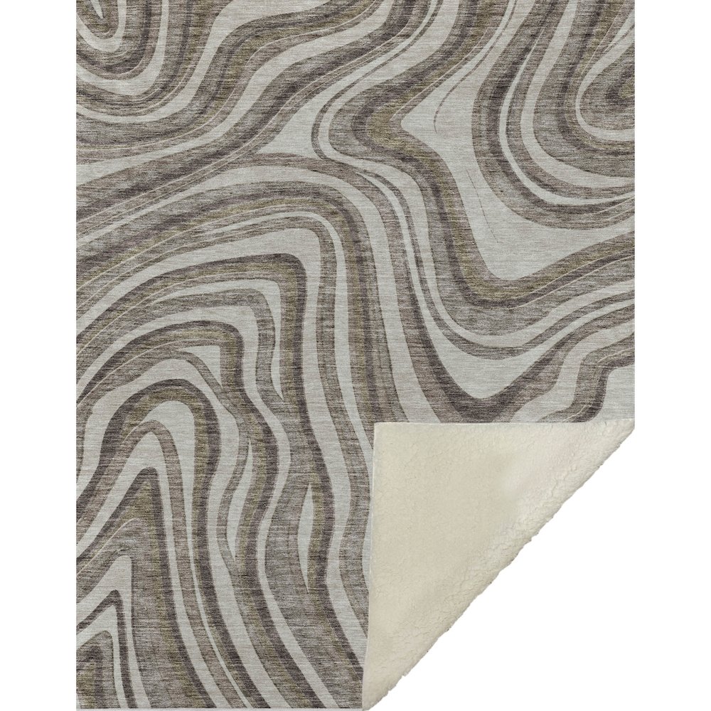 Premium Machine Washable ASB756 Brown 50" x 70" Sherpa Throw Blanket. Picture 1