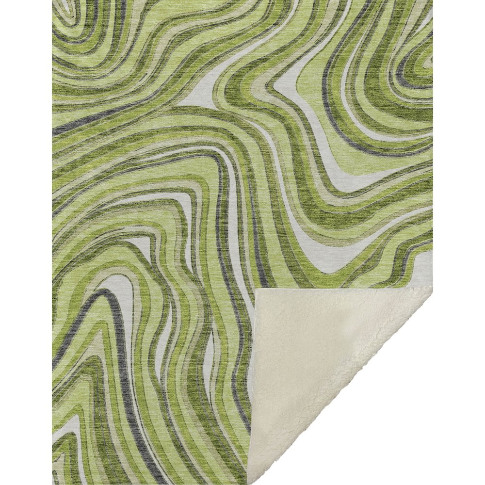Premium Machine Washable ASB756 Lime 50" x 70" Sherpa Throw Blanket. Picture 1