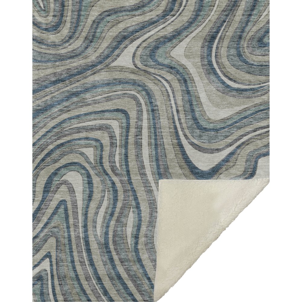 Premium Machine Washable ASB756 Teal 50" x 70" Sherpa Throw Blanket. Picture 1