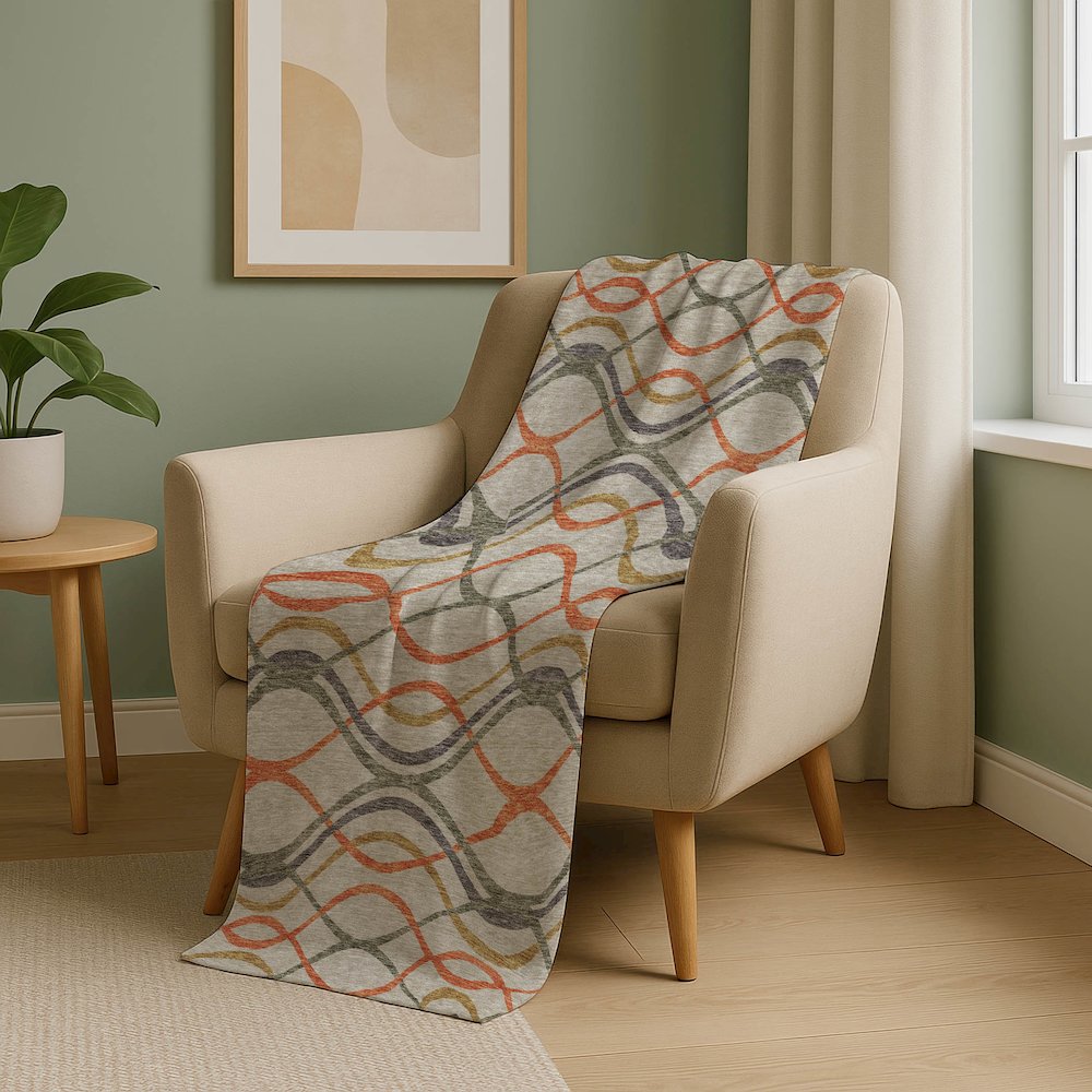 Premium Machine Washable ASB757 Orange 50" x 70" Sherpa Throw Blanket. Picture 5