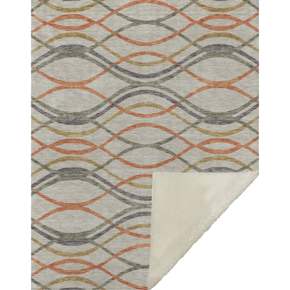 Premium Machine Washable ASB757 Orange 50" x 70" Sherpa Throw Blanket. Picture 1