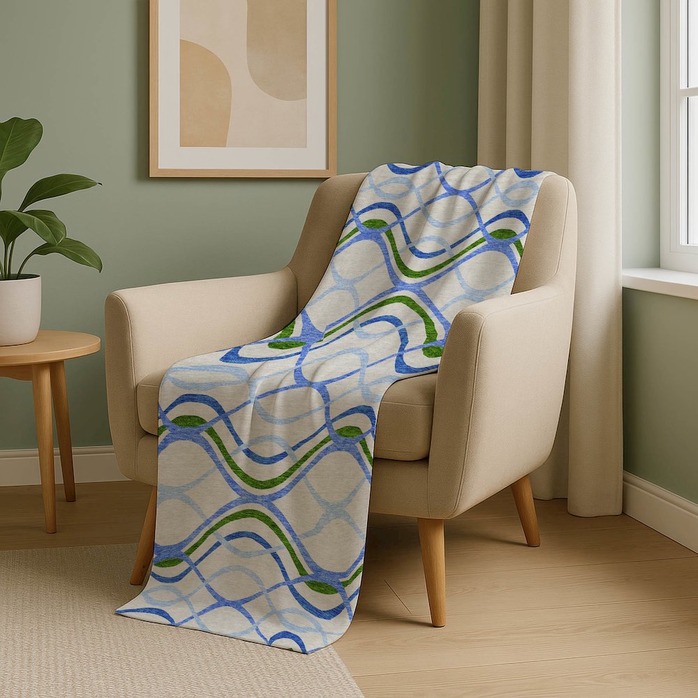 Premium Machine Washable ASB757 Sky 50" x 70" Sherpa Throw Blanket. Picture 5