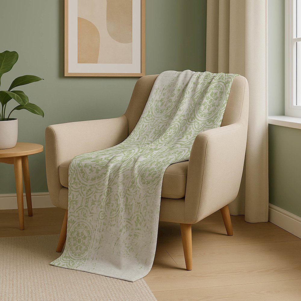 Premium Machine Washable ASB758 Aloe 50" x 70" Sherpa Throw Blanket. Picture 5