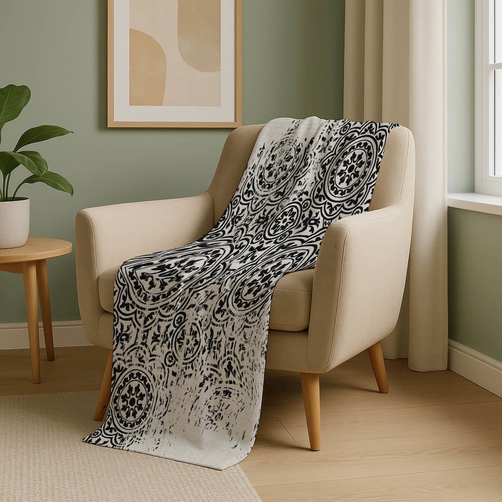 Premium Machine Washable ASB758 Black 50" x 70" Sherpa Throw Blanket. Picture 5