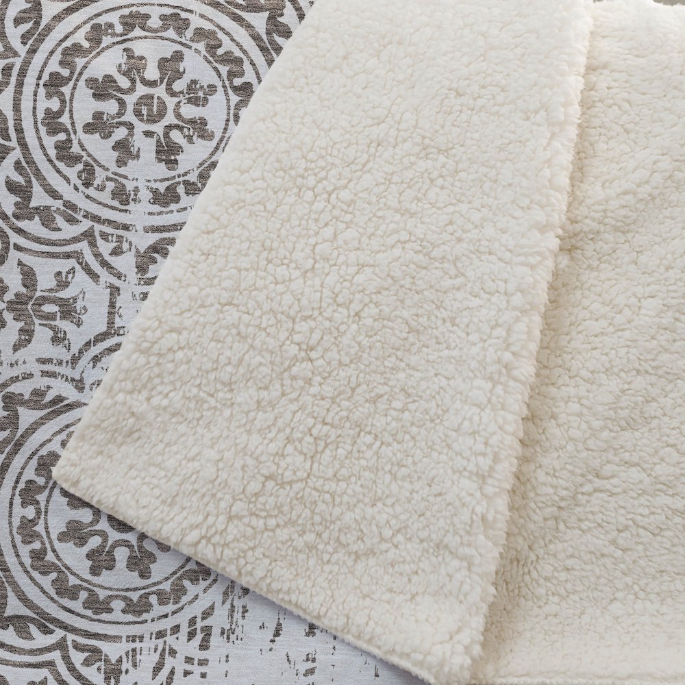 Premium Machine Washable ASB758 Chocolate 50" x 70" Sherpa Throw Blanket. Picture 2