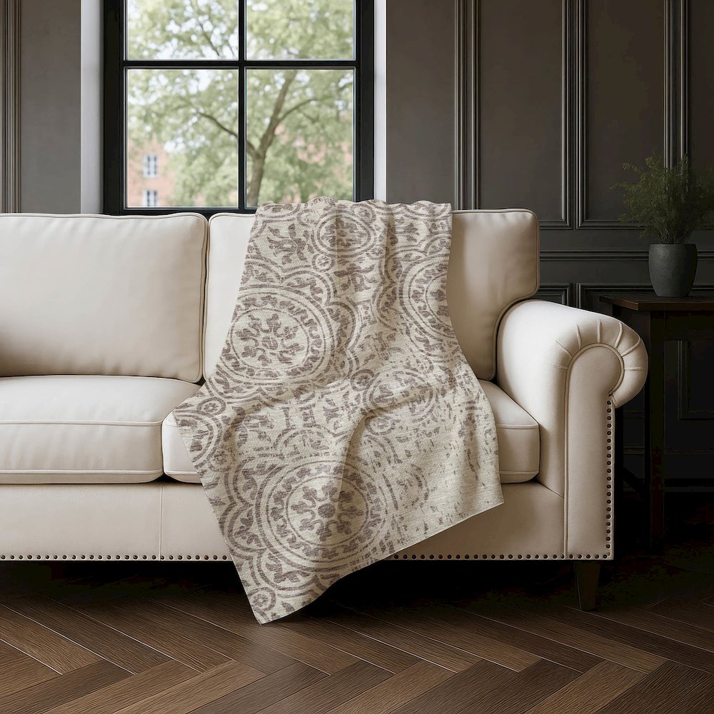 Premium Machine Washable ASB758 Taupe 50" x 70" Sherpa Throw Blanket. Picture 4