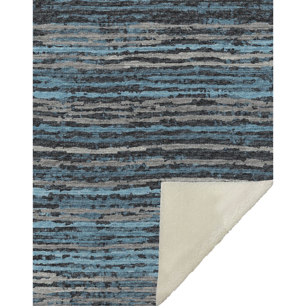 Premium Machine Washable ASB75 Peacock 50" x 70" Sherpa Throw Blanket. Picture 1