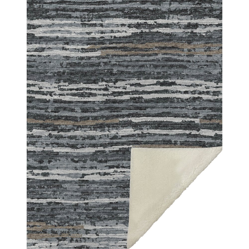 Premium Machine Washable ASB75 Shadow 50" x 70" Sherpa Throw Blanket. Picture 1