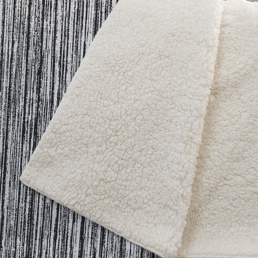 Premium Machine Washable ASB760 Black 50" x 70" Sherpa Throw Blanket. Picture 2