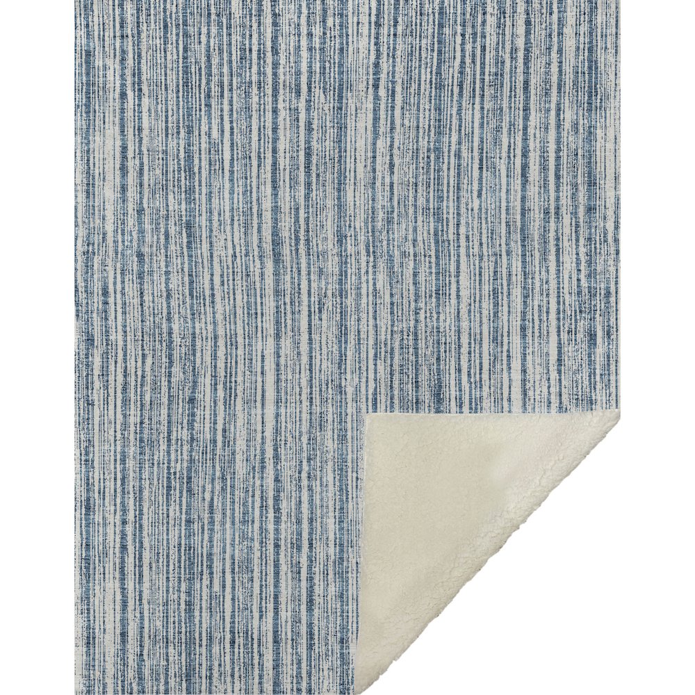 Premium Machine Washable ASB760 Blue 50" x 70" Sherpa Throw Blanket. Picture 1