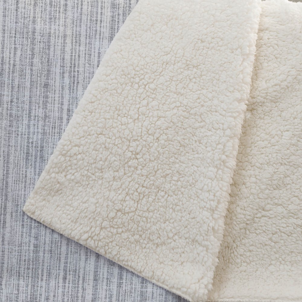 Premium Machine Washable ASB760 Gray 50" x 70" Sherpa Throw Blanket. Picture 2