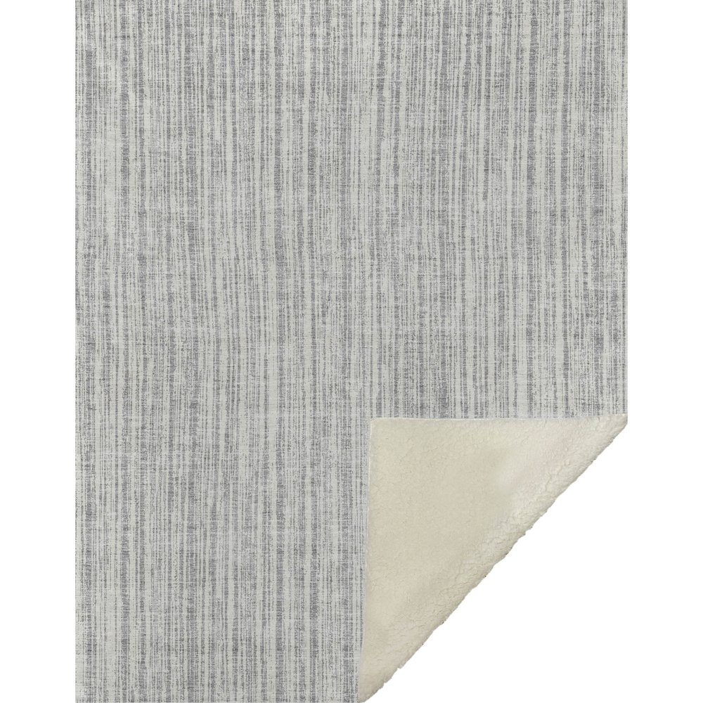 Premium Machine Washable ASB760 Gray 50" x 70" Sherpa Throw Blanket. Picture 1