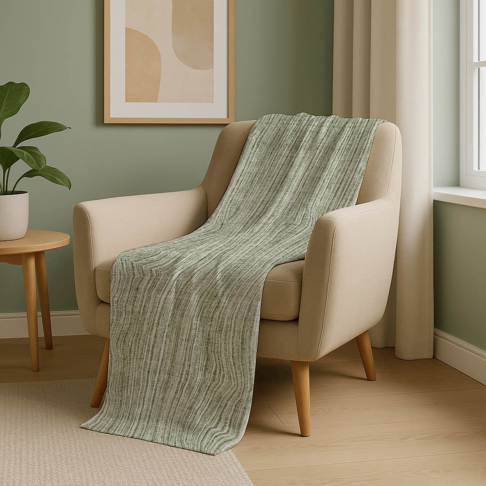 Premium Machine Washable ASB760 Green 50" x 70" Sherpa Throw Blanket. Picture 5