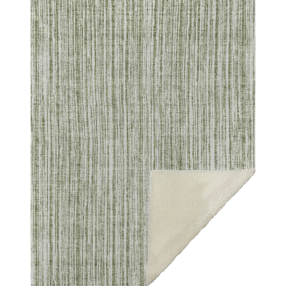 Premium Machine Washable ASB760 Green 50" x 70" Sherpa Throw Blanket. Picture 1