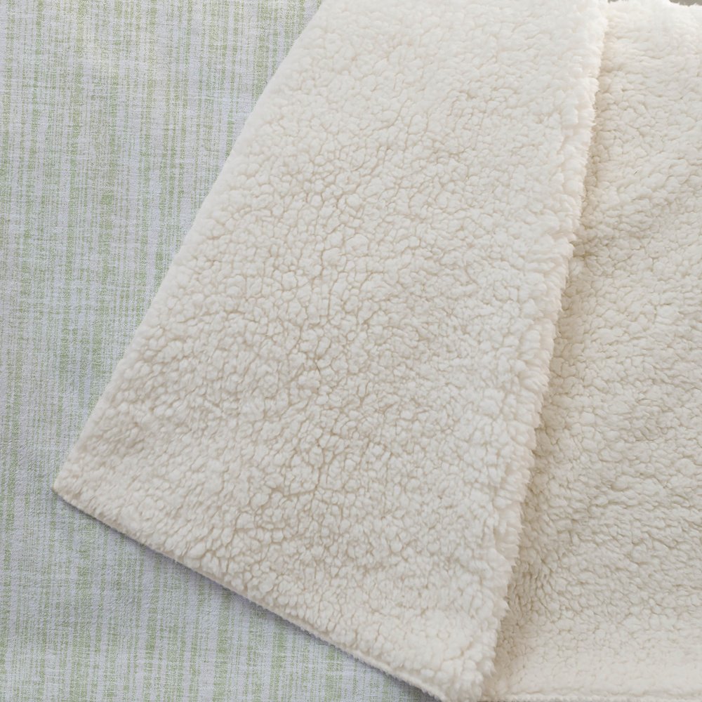 Premium Machine Washable ASB760 Mint 50" x 70" Sherpa Throw Blanket. Picture 2