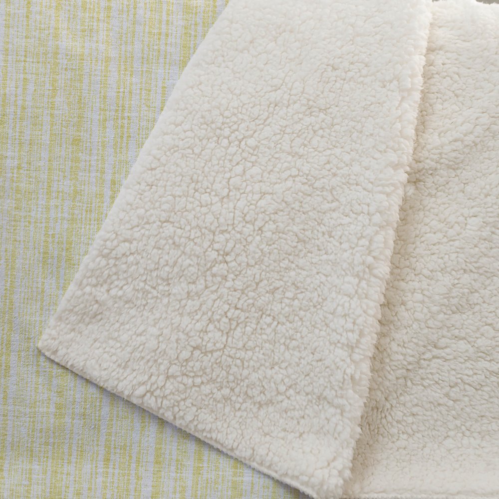 Premium Machine Washable ASB760 Yellow 50" x 70" Sherpa Throw Blanket. Picture 2
