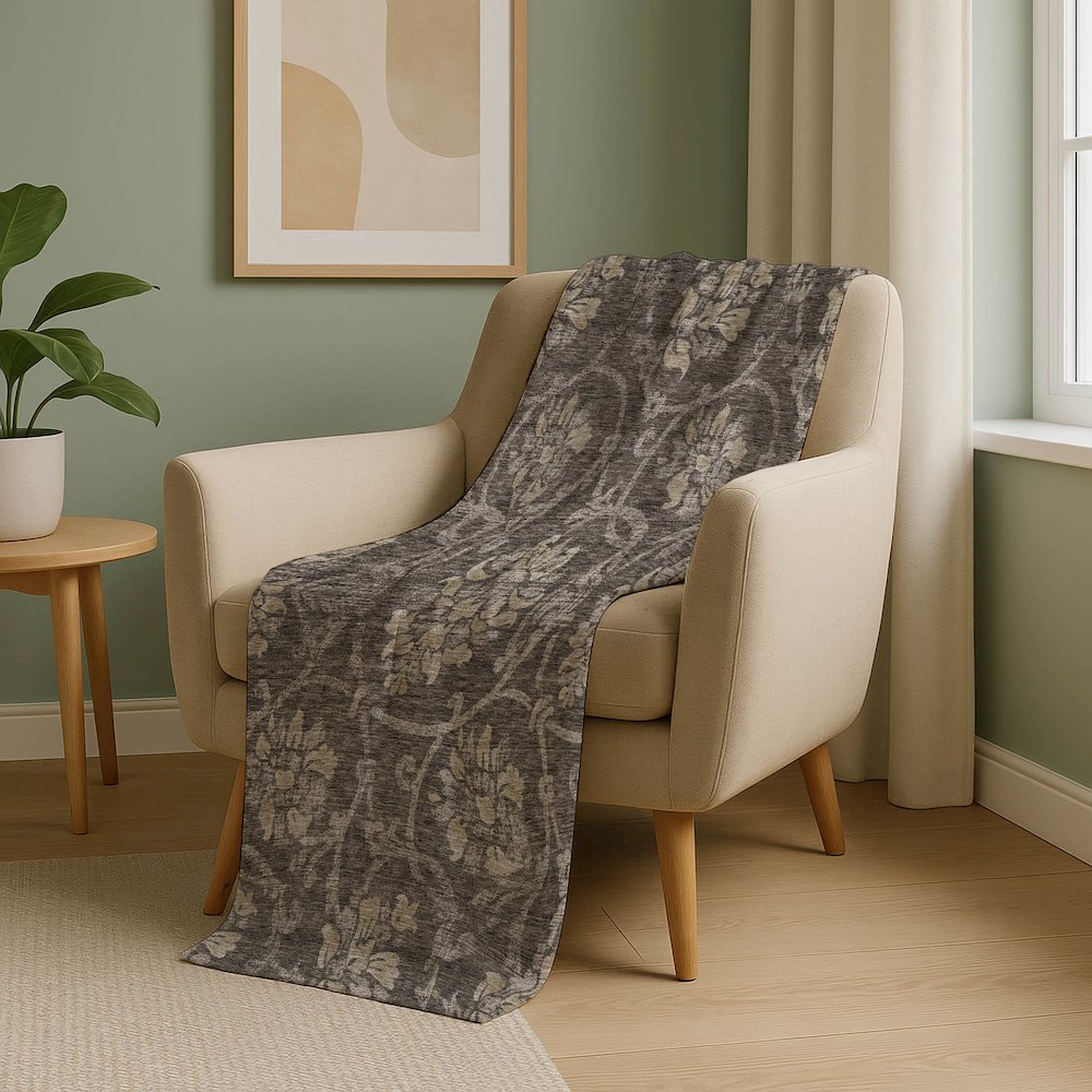 Premium Machine Washable ASB762 Brown 50" x 70" Sherpa Throw Blanket. Picture 5